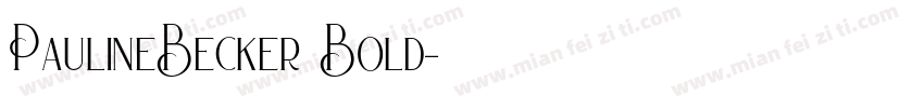 PaulineBecker Bold字体转换